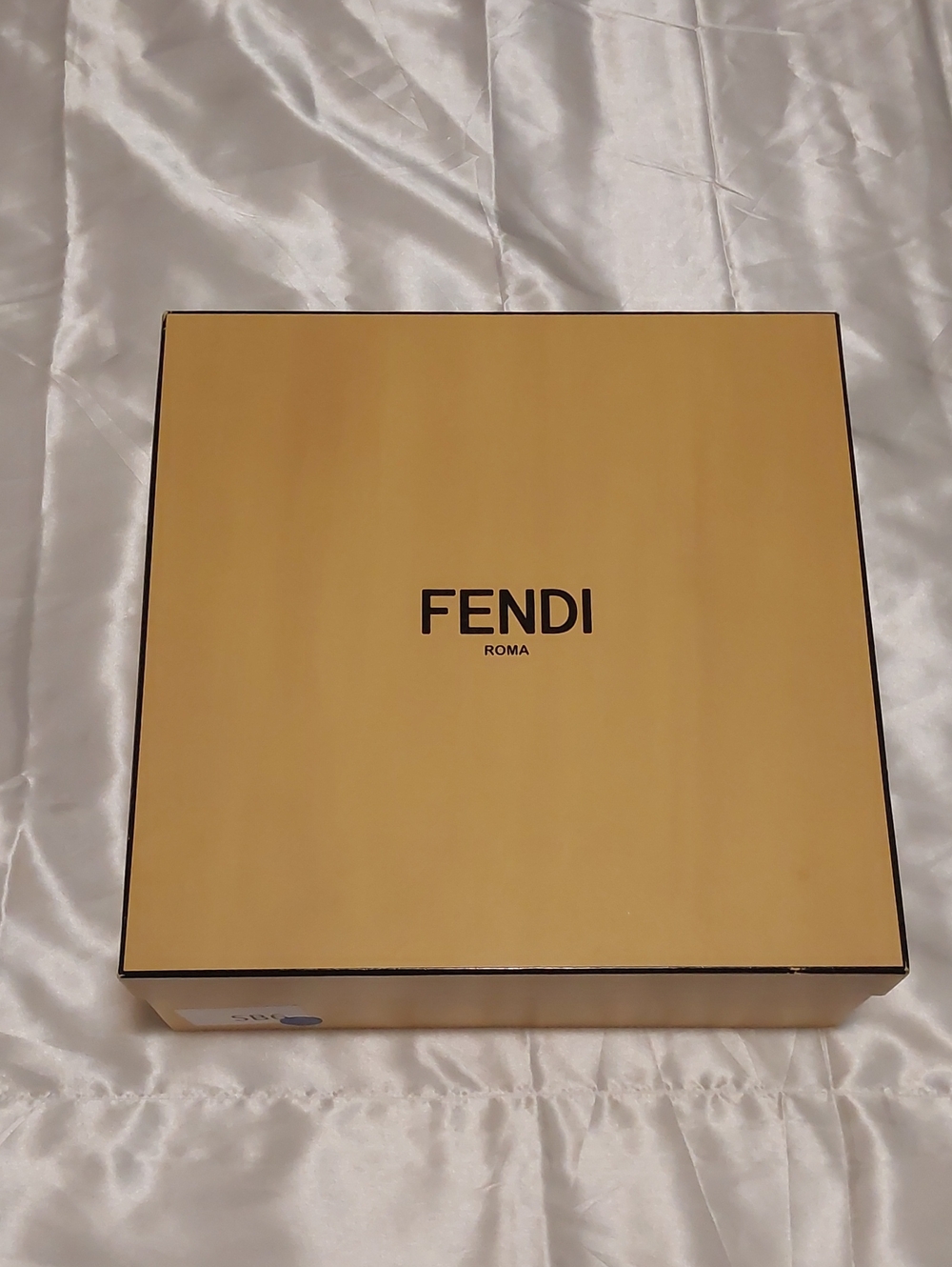 Authentic Large Fendi Yellow & Black Luxury Handbag Box